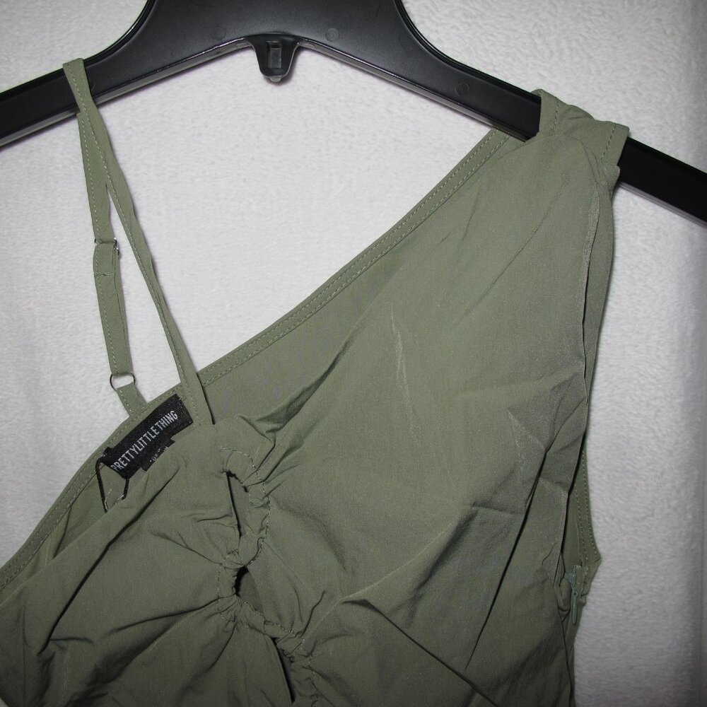 PrettyLittleThing Lace Up One Shoulder Tank Top - Picture 12 of 16